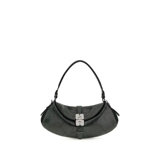 Blaue Schultertasche aus recyceltem Leder