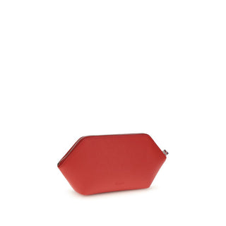 Clutch aus recyceltem, mehrfarbigem Leder