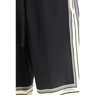 Black Silk Bermuda Shorts