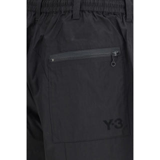 Schwarze Baumwoll-Bermudashorts