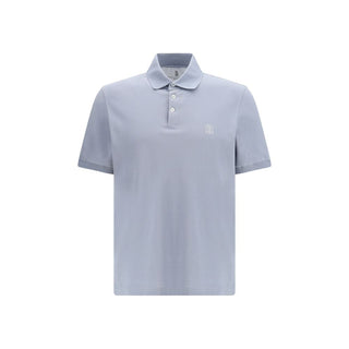 Blue Cotton Polo Shirt