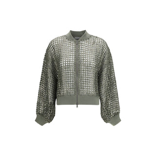 Bicolor Silk Bomber