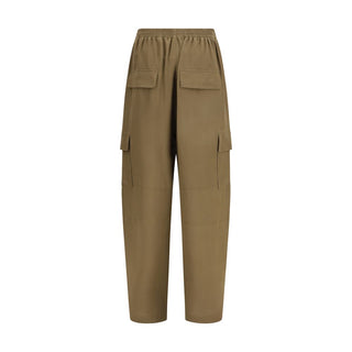 Braune Seiden-Cargohose