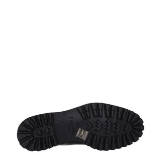Schwarze Leder-Stiefeletten