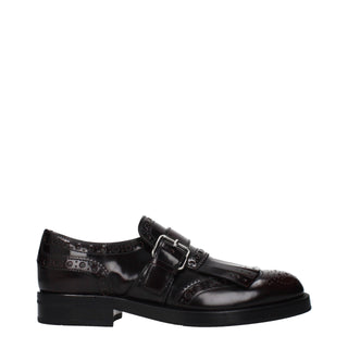 Rote Leder-Slipper