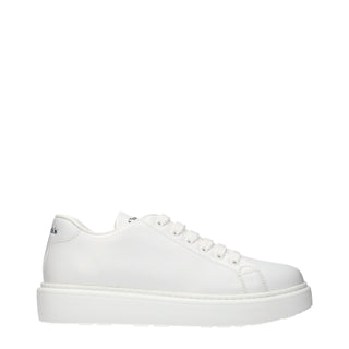 Weiße Low-Top-Sneaker aus Leder