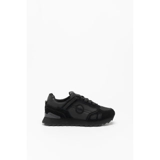 Black Leather Athletic Sneakers