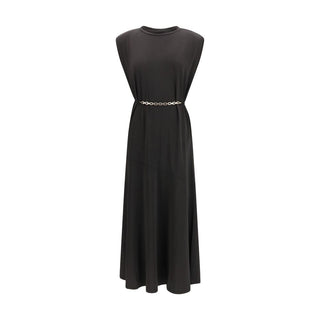 Vestido casual negro de acetato