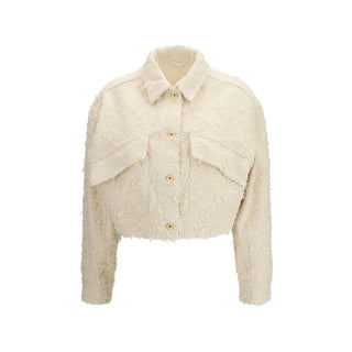Chaqueta vaquera beige de algodón