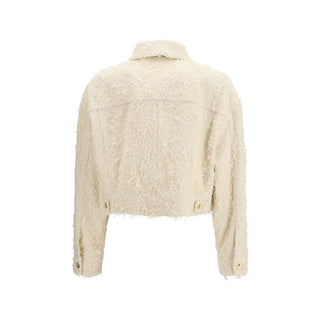Chaqueta vaquera beige de algodón
