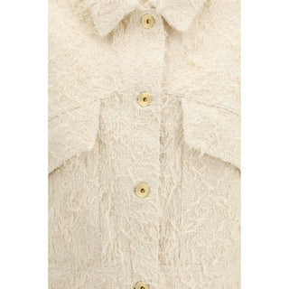 Chaqueta vaquera beige de algodón