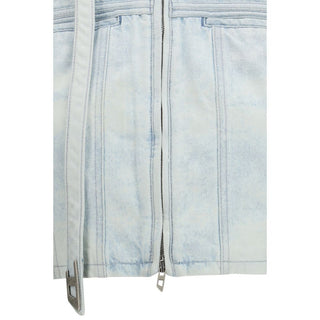 Blaue Bikerjacke aus Baumwolle