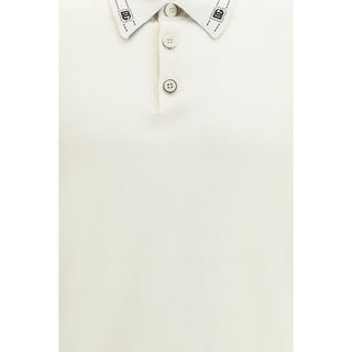 Beige Silk Polo Shirt