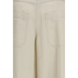 Beige Baumwollhose