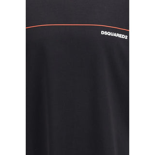 Schwarzes Baumwoll-T-Shirt