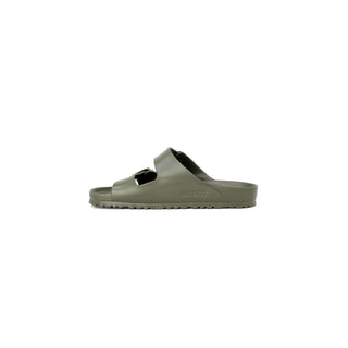 Green Plastic Flat Sandals