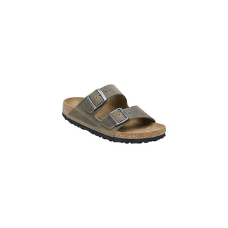 Bicolor-Flachsandale aus Leder