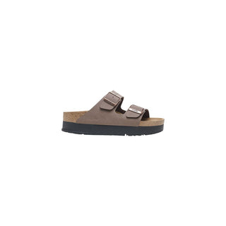 Braune Plateau-Sandalen aus Synthetik