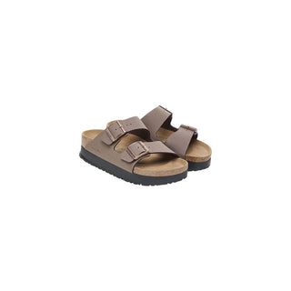 Sandalias con plataforma sintéticas marrones