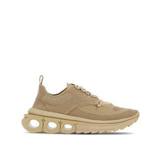 Beige Stoff-Sportschuhe