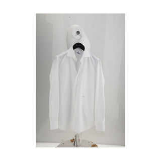 Camisa de vestir blanca de algodón