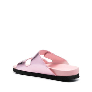Multicolor Calfskin Strap-On Sandals