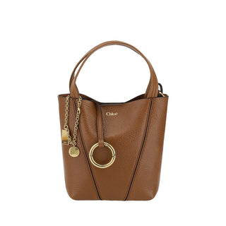 Schultertasche aus braunem Kalbsleder vom Bos Taurus