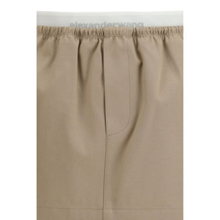 Minifalda beige de algodón