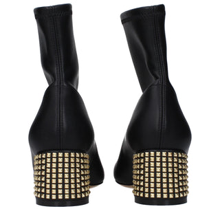 Black Leather Ankle Boots