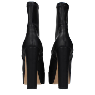 Schwarze Leder-Stiefeletten