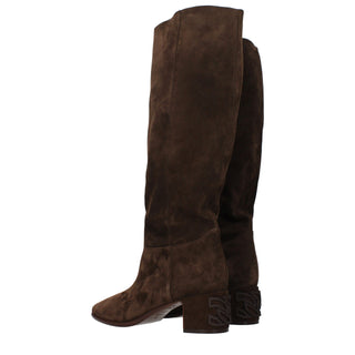 Botas de cuero marrón