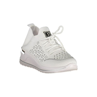 Zapatillas para mujer de poliéster blanco