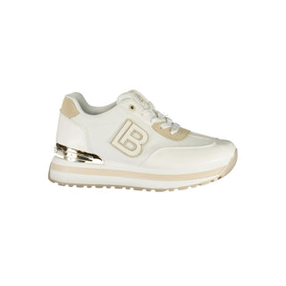 Weiße Polyurethan Damen Sneaker