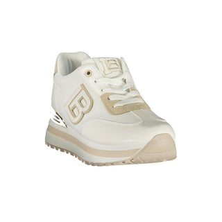 Weiße Polyurethan Damen Sneaker