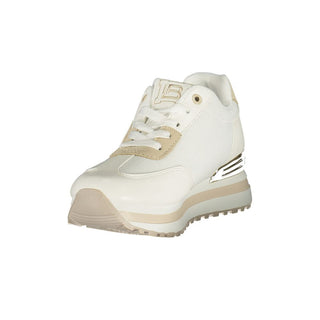 Weiße Polyurethan Damen Sneaker