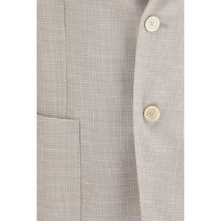 Beige Silk Blazer