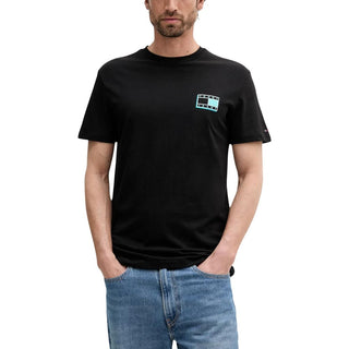 Camiseta negra de algodón reciclado
