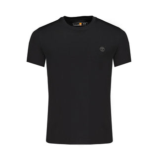 Black Cotton Men T-Shirt