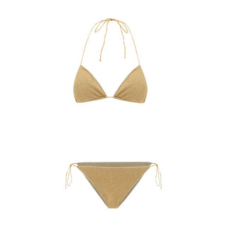 Bikini elástico dorado