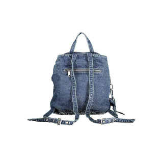 Blauer Baumwollrucksack für Damen