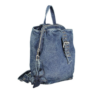 Blauer Baumwollrucksack für Damen