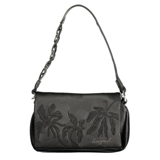 Schwarze Damenhandtasche aus Polyurethan