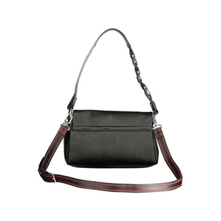 Schwarze Damenhandtasche aus Polyurethan
