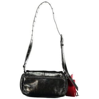 Schwarze Damenhandtasche aus Polyurethan