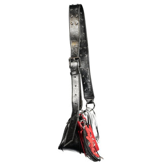 Schwarze Damenhandtasche aus Polyurethan