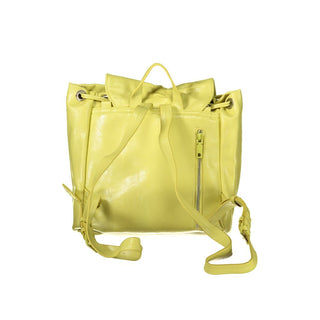 Damenrucksack aus gelbem Polyurethan