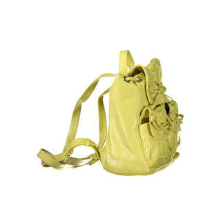 Damenrucksack aus gelbem Polyurethan