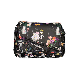 Bolso negro de poliuretano para mujer