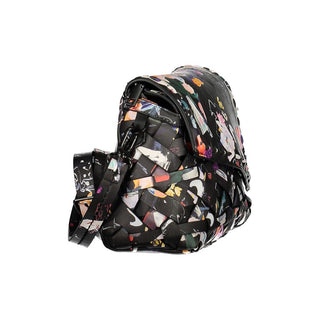 Bolso negro de poliuretano para mujer