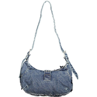 Bolso de hombro para mujer de algodón azul